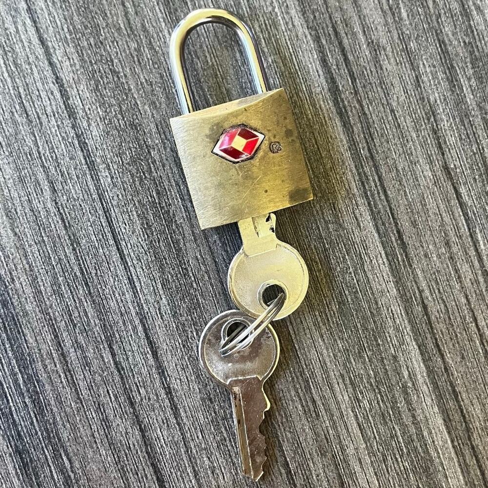 TSA Approved Brass Padlock Vintage 2003 Travel Sentry Lock